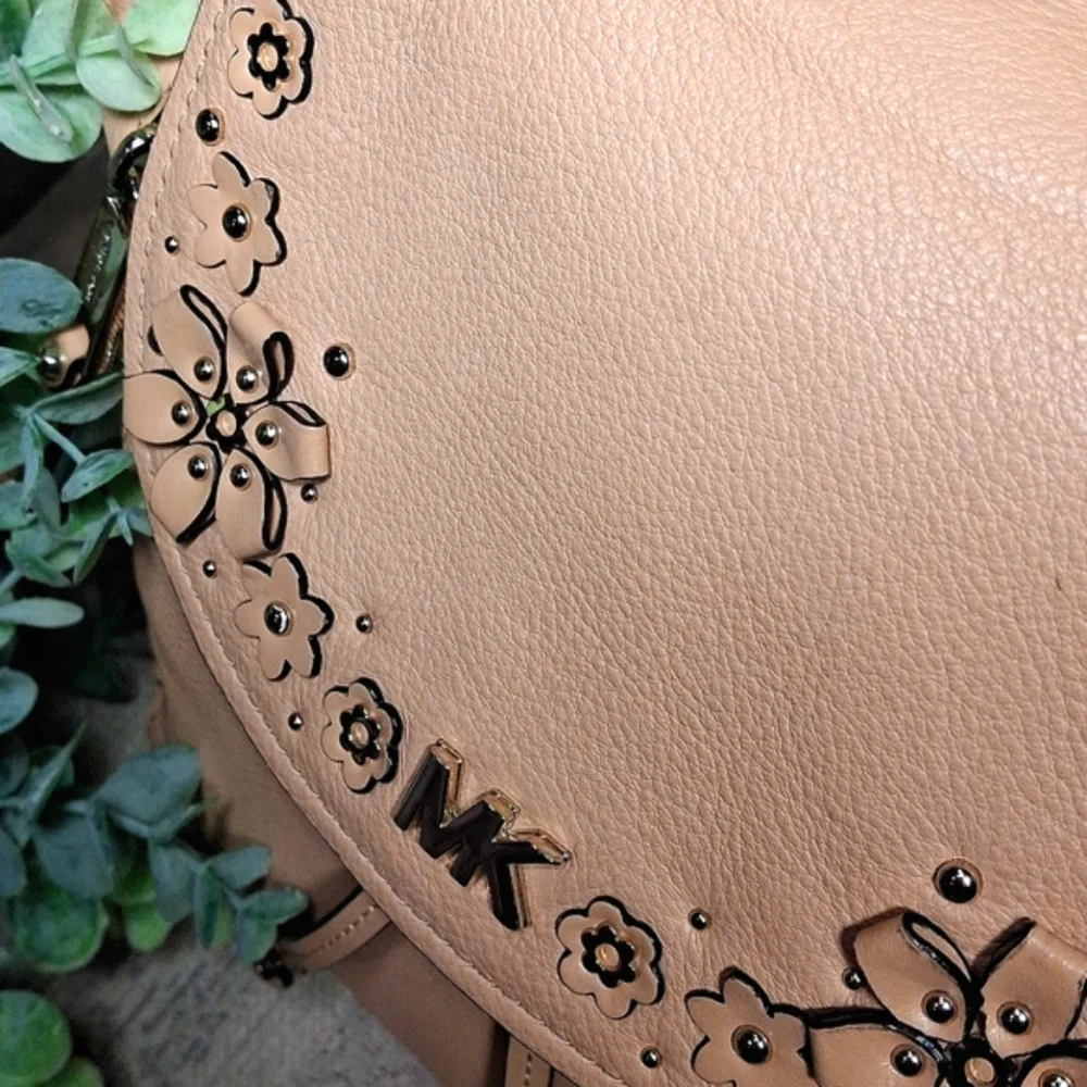 Michael Kors Evie Flower Garden Small Backpack Floral Embellisments - Picture 2 of 16